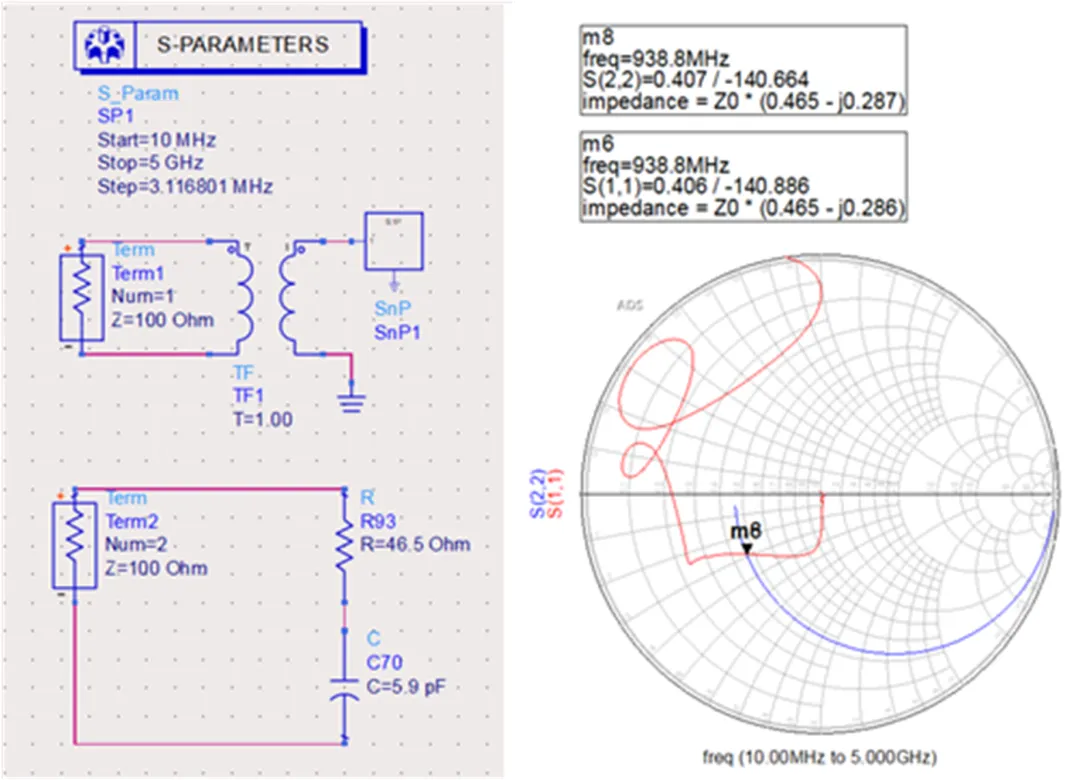 1766993731375713.png 图 4 940MHz 处 ADC3669 模拟输入的史密斯圆图.png